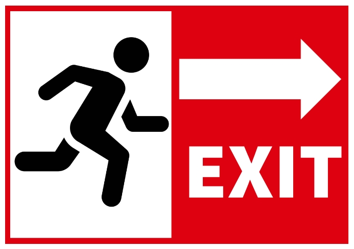 Exit sign board template | PosterMyWall