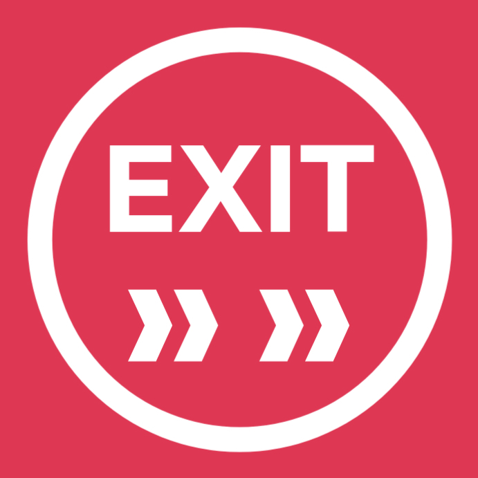 Modèle Rouge Exit Sign Instagram Ad | PosterMyWall