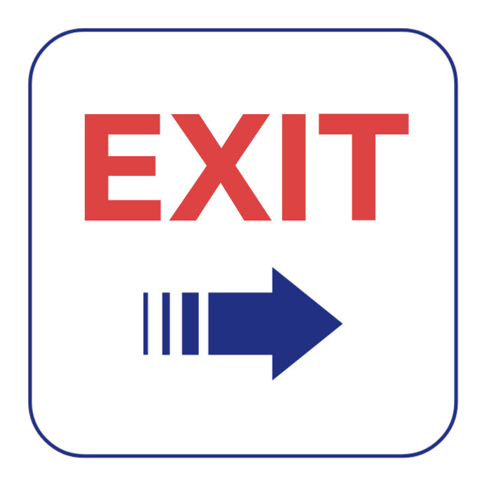 Exit sign Template | PosterMyWall