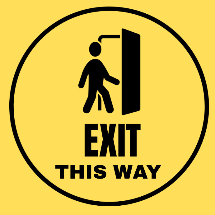 Exit sign Template | PosterMyWall