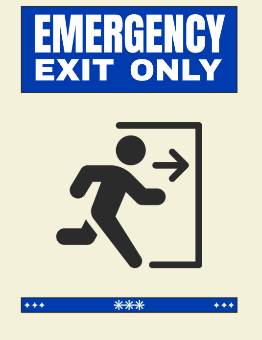 Exit sign Template | PosterMyWall