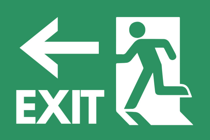 exit signage Template | PosterMyWall