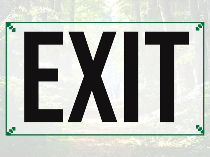Exit Signage Minimalist Design Yard Sign Template | PosterMyWall