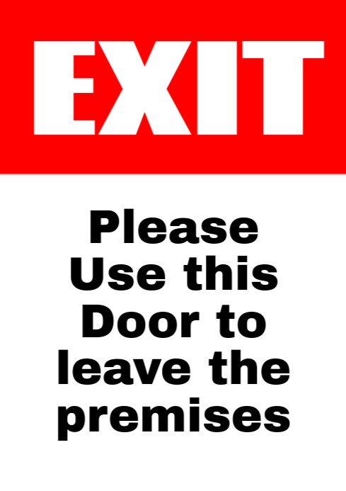 Exit Template A3