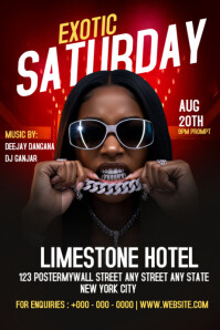 Exotic Saturday  Poster Póster template