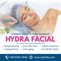 EXPERIENCE THE POWER OF HYDRA FACIAL Instagram Post template