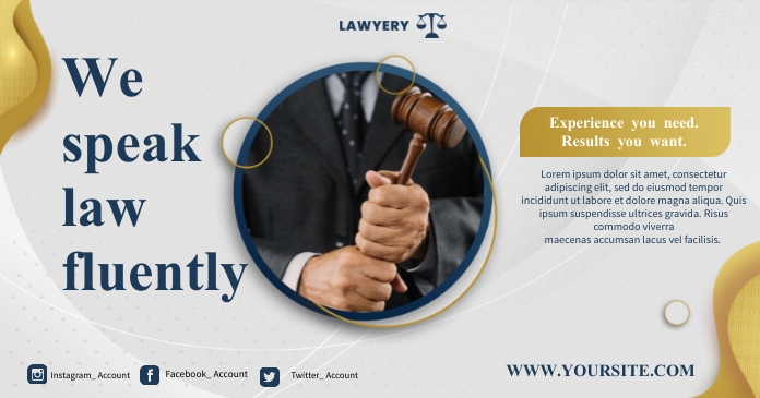 Experienced Lawyers Ads Ibinahaging Larawan sa Facebook template