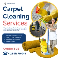 Expert Carpet Cleaning Services Advertisement Template Instagram-bericht
