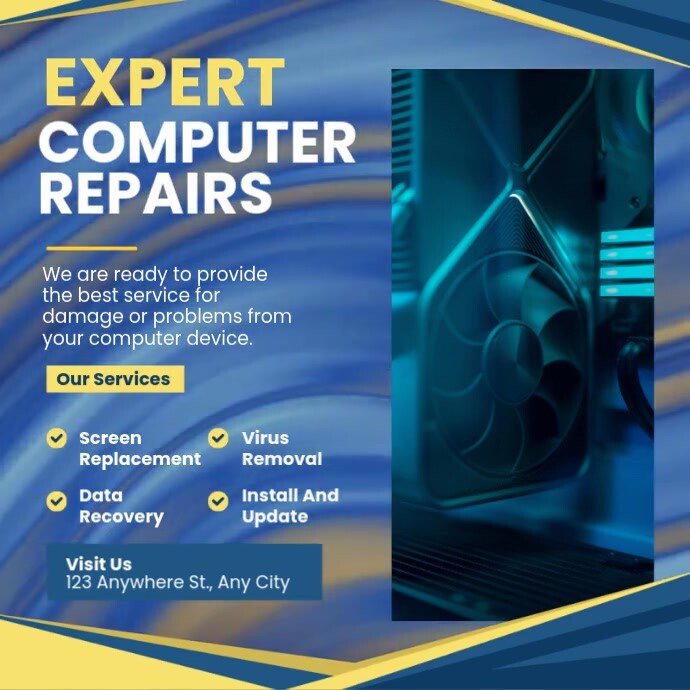 Expert Computer Repairs Instagram Post template
