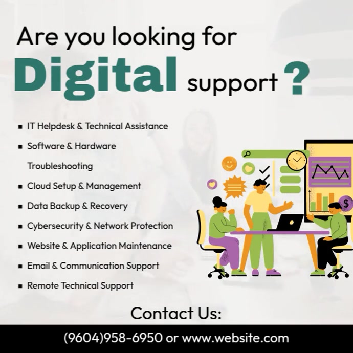 Expert Digital Support & Services Instagram Post template