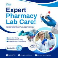 Expert Pharmacy Lab Care Instagram Post template