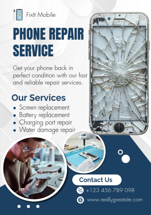 Expert Phone Repair Services Poster Template | PosterMyWall