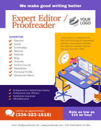 Expert ProofReader Editor Flyer template | PosterMyWall