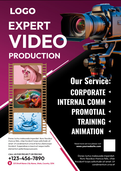 Videostudio Flyer Expert Video Production Flyer Template | PosterMyWall