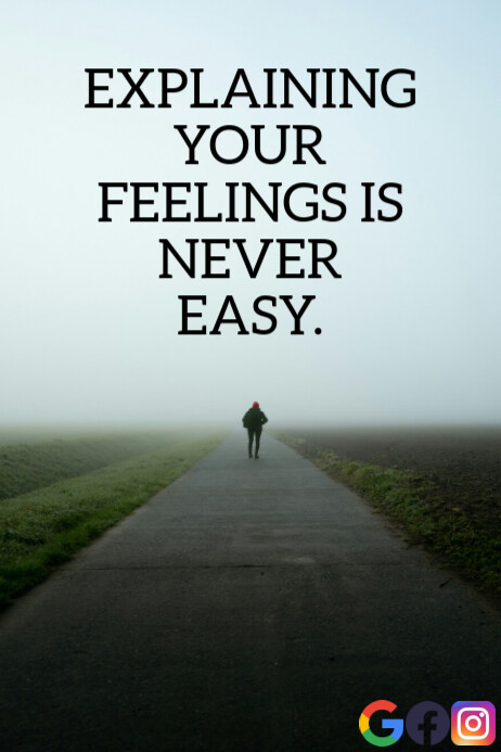 EXPLAINING AND FEELING QUOTE TEMPLATE Poster