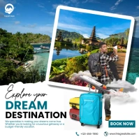 Explore Dream Destination Travel Agency Instagram Post template