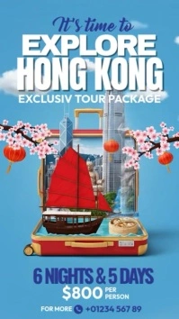 explore hong kong Historia de Instagram template