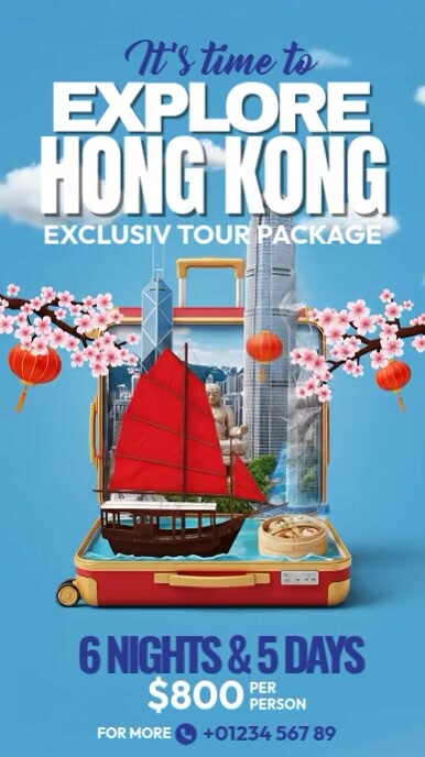 explore hong kong Instagram Story template