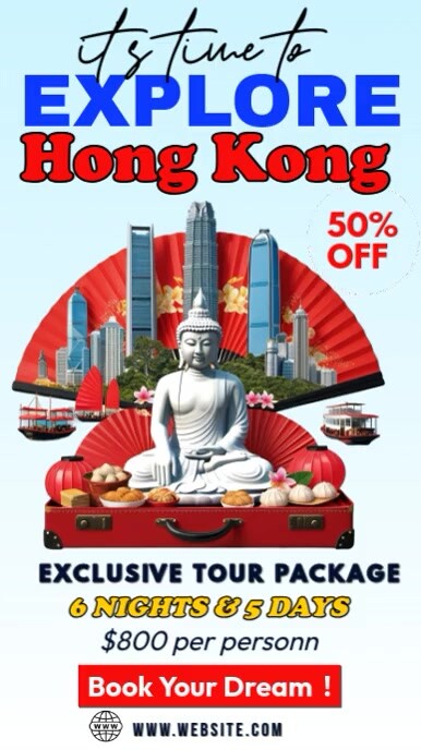 Explore Hong Kong Instagram Story template