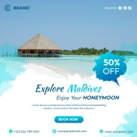 Explore Maldives Template Instagram Post