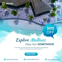 Explore Maldives Template Video Ads Instagram Post