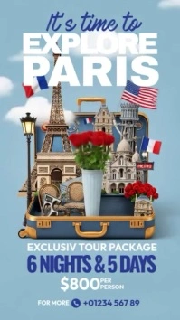 Explore Paris Ads Instagram Story template