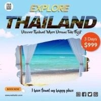 Explore Thailand ad Square (1:1) template