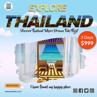 Blu Travel Promotion Kvadrat Template