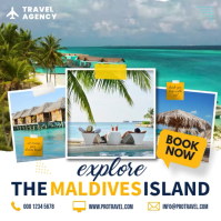 Explore The Maldives Island Publicação no Instagram template