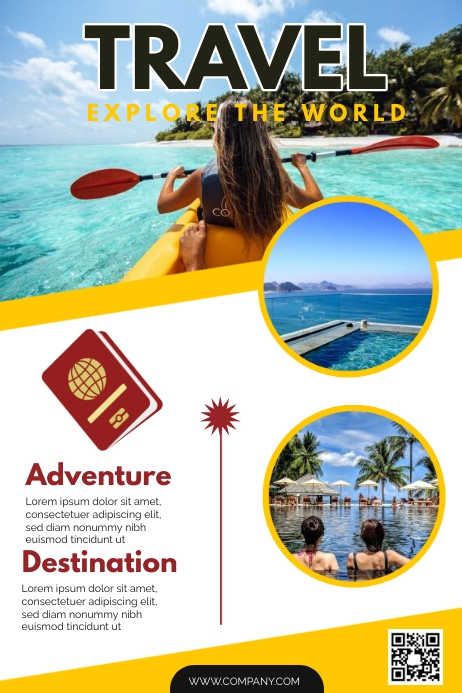 Explore The World Ads Poster template