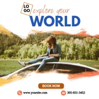 Explore the World Square (1:1) template