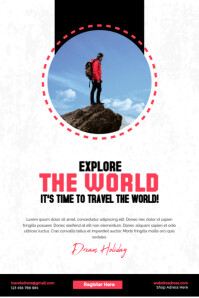 Explore The World social media post design template Póster