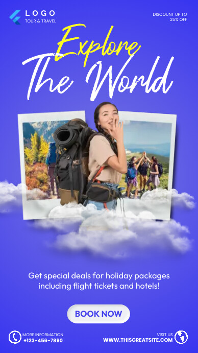 Explore the world tour & travel agency Instagram Story template