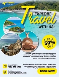 Explore Travel Video Ads Flyer (US-Letter) template
