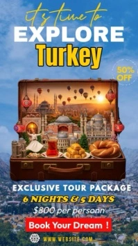 Explore Turkey História do Instagram template