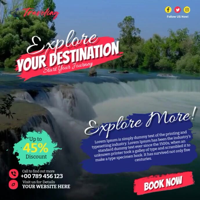 Explore Your Destination Template | PosterMyWall