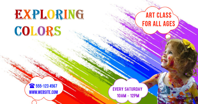 Extracurricular activity Art class Facebook Shared Image template