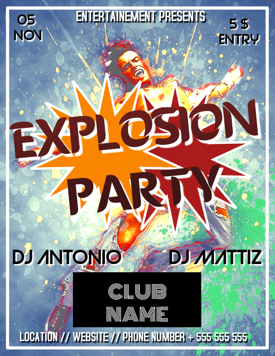 Explosion Party template | PosterMyWall