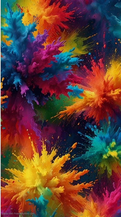 Color Splashes All Over Screen Explosive colour splashes Template | PosterMyWall