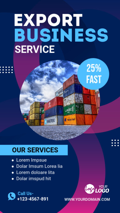 Export Business Service Banner Ad Template | PosterMyWall
