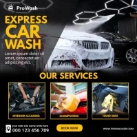 Express Car Wash Services Instagram-bericht template