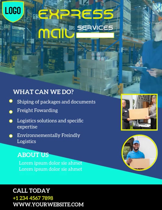 express mail company flyer Template PosterMyWall
