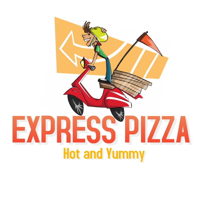 Express pizza delivery logo Ilogo template