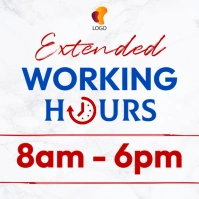 Extended working hours Instagram Post template