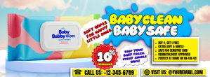 Extra-Soft & Gentle Baby Wipes Facebook-coverfoto template