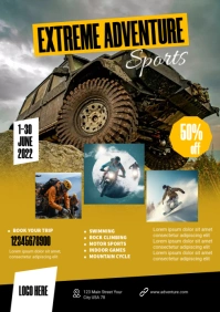 Extreme Adventure Sports Flyer A3 template