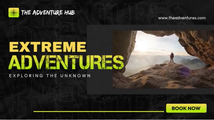 Extreme Adventures Fotografia de capa do canal do YouTube template
