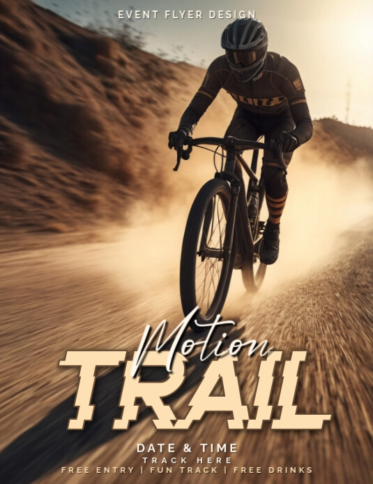 Bike Rally Post6er Extreme Bike Rally Poster – Motion Trail Racing Style模板 | PosterMyWall