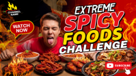 Extreme Food Spicy Challenge YouTube Thumbnail template