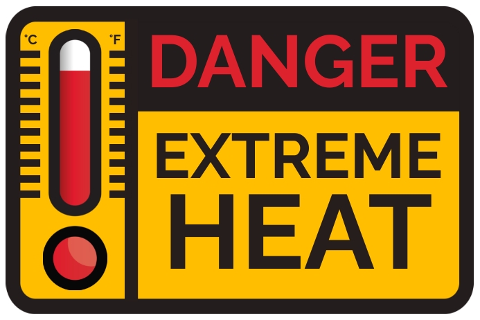 Extreme Temperature Sign Extreme Heat Danger Sign Template | PosterMyWall